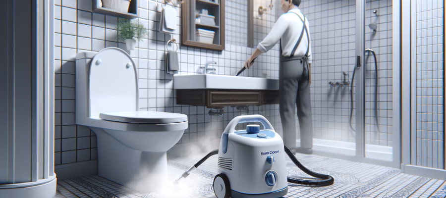 Badezimmer mit Dampfreiniger reinigen: Hygiene-Tipps fuer Fliesen und Sanitaerbereiche
