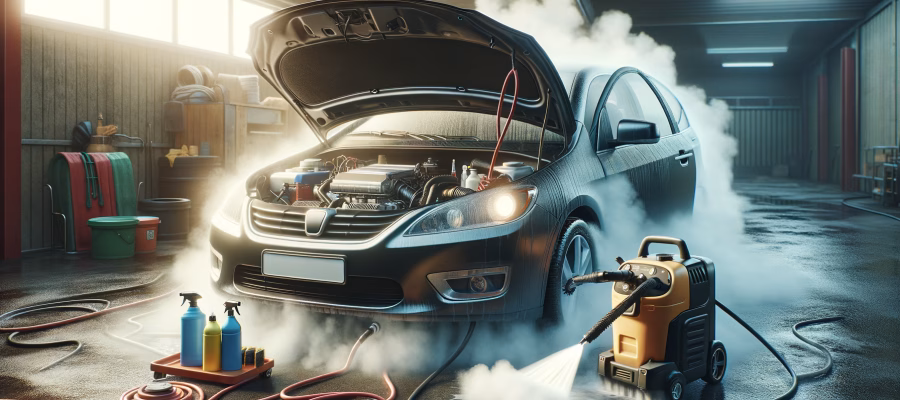 Fahrzeugreinigung mit Dampfreiniger: So reinigen Sie Innenraum und Motorraum sicher