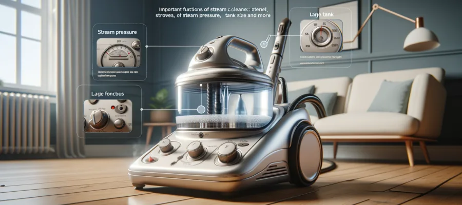 Wichtige Funktionen bei Dampfreinigern erklaert: Dampfdruck, Tankgroesse und mehr