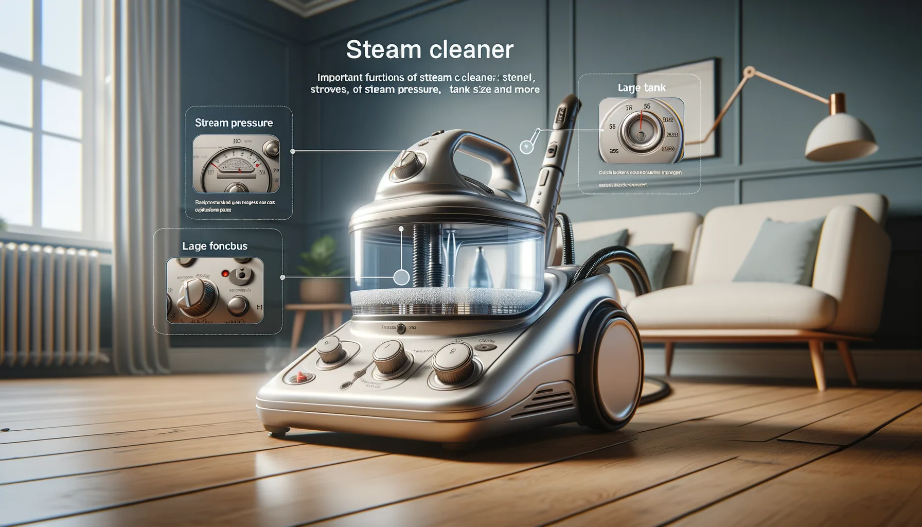 Wichtige Funktionen bei Dampfreinigern erklaert: Dampfdruck, Tankgroesse und mehr