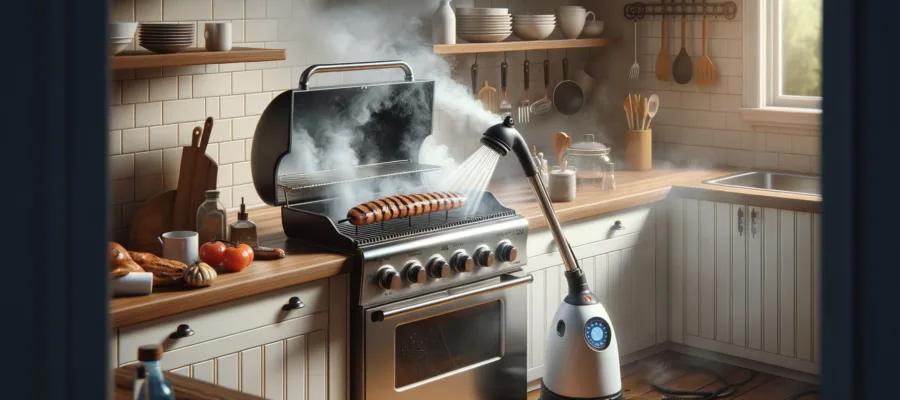 Grills und Kuechengeraete mit Dampfreiniger hygienisch reinigen – Schritt fuer Schritt