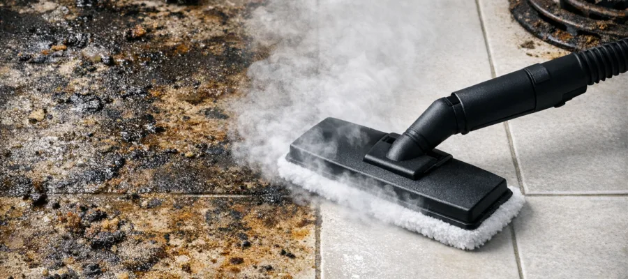 Wie Sie hartnaeckigen Schmutz mit dem Dampfreiniger sicher und effektiv entfernen